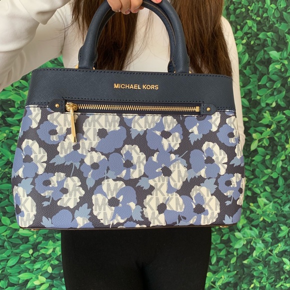 Michael Kors Handbags - Hailee Michael Kors Xs Satchel Navy Floral